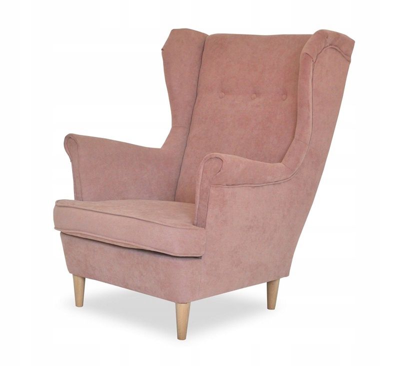 Fotel uszak do salonu Family Meble ARI różowy 1szt