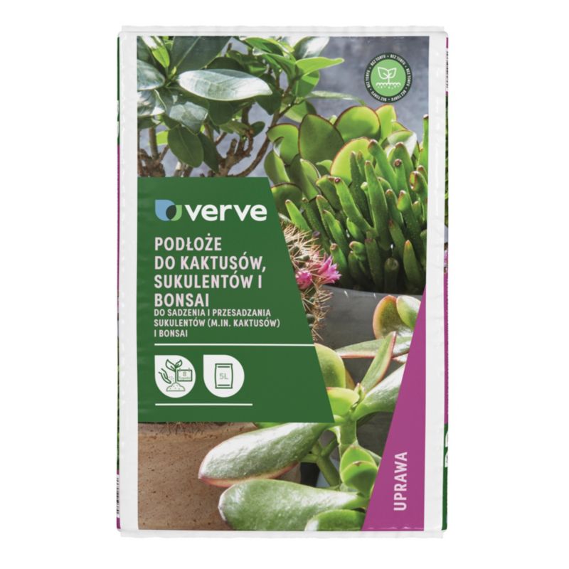 Podłoże beztorfowe do sukulentów i bonsai Verve