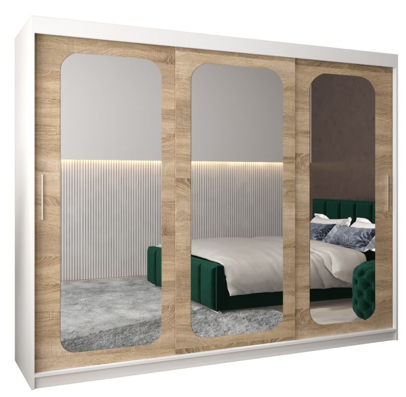 Szafa przesuwna Garderoba Abiks PROMO T3 250 biały/sonoma 1 szt.