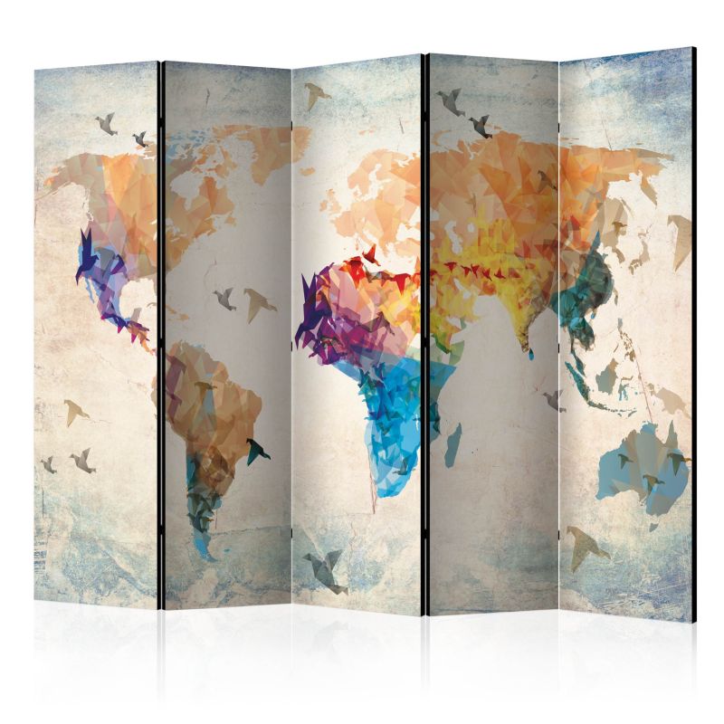 Parawan jednostronny Artgeist Mapy 225x172 cm Mapy 1 szt