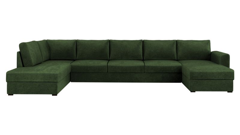 Narożnik z funkcją spania MIRJAN 24 Wilma Large lewy zielony szenilowy 1 szt.