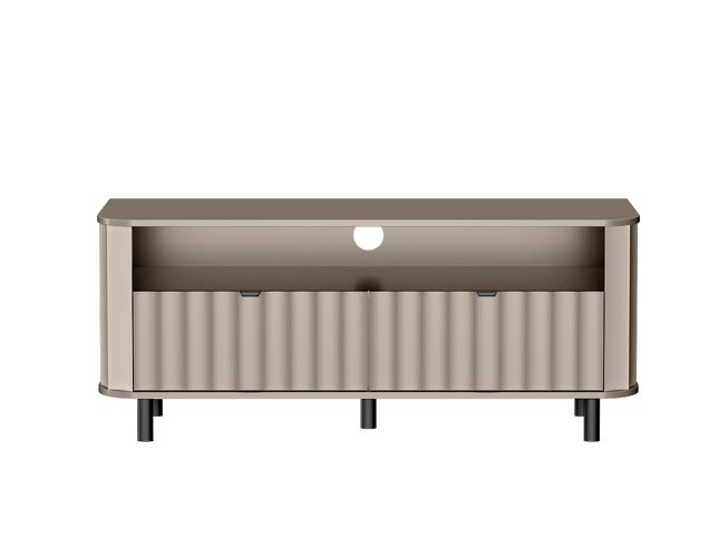 Szafka RTV NOVADO 137 cm Clay Gray frezowane fronty czarne nogi loft 1 szt.