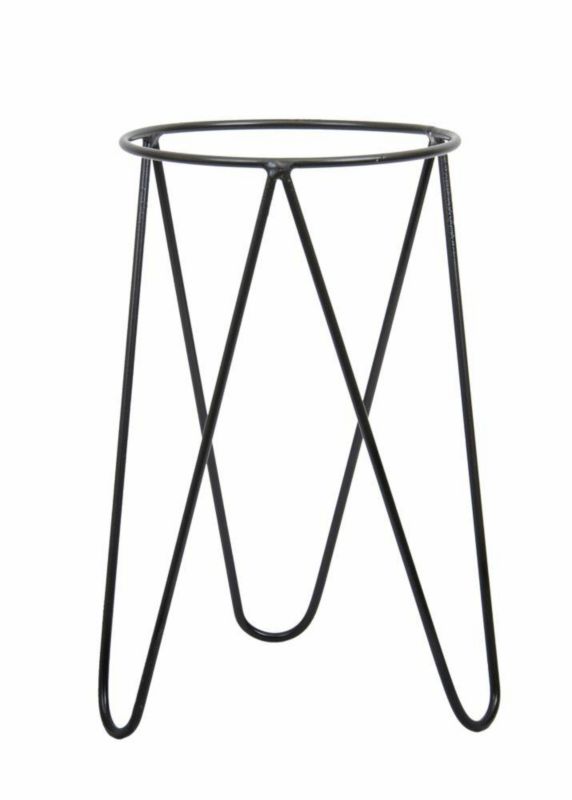 Kwietnik Stojący HowHomely Metalowy Czarny 30x45 cm