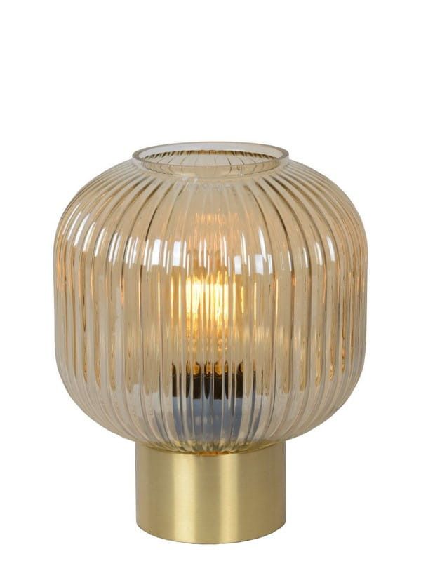 Lampka stołowa Lucide Maloto złoto-bursztynowy 1 x E27 x 40W IP20 wym: 24.5 x 20 x 20 cm szkło - 1 szt.