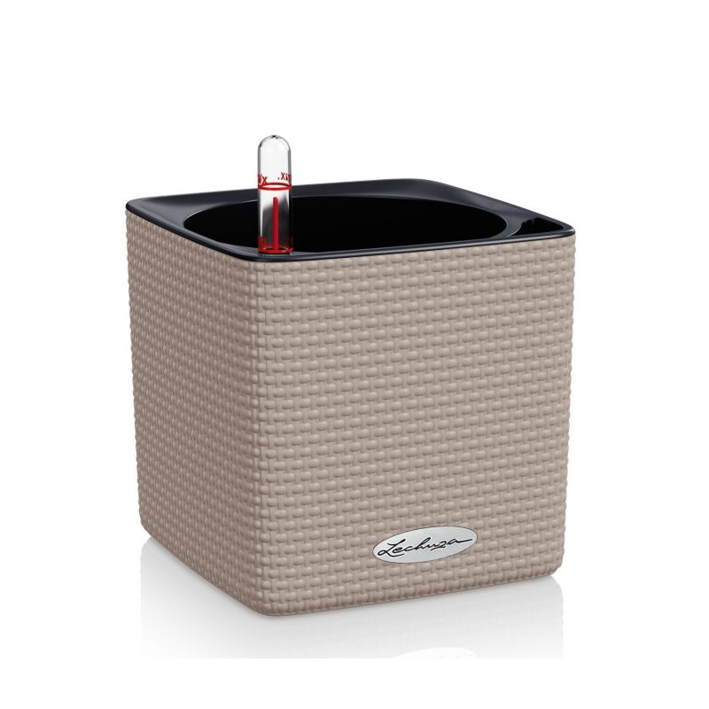 Doniczka Lechuza Do Domu Ogrodu CUBE 14 Piaskowy Brąz 1 szt