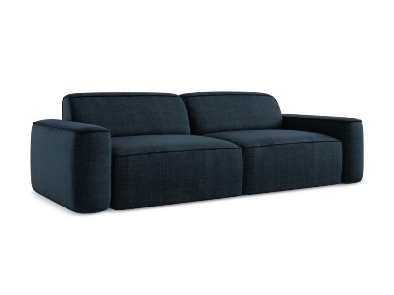 4-osobowa kanapa modułowa LaMiaSofa MELISSA z tkaniny strukturalnej 244x102 cm królewski niebieski 1 szt.