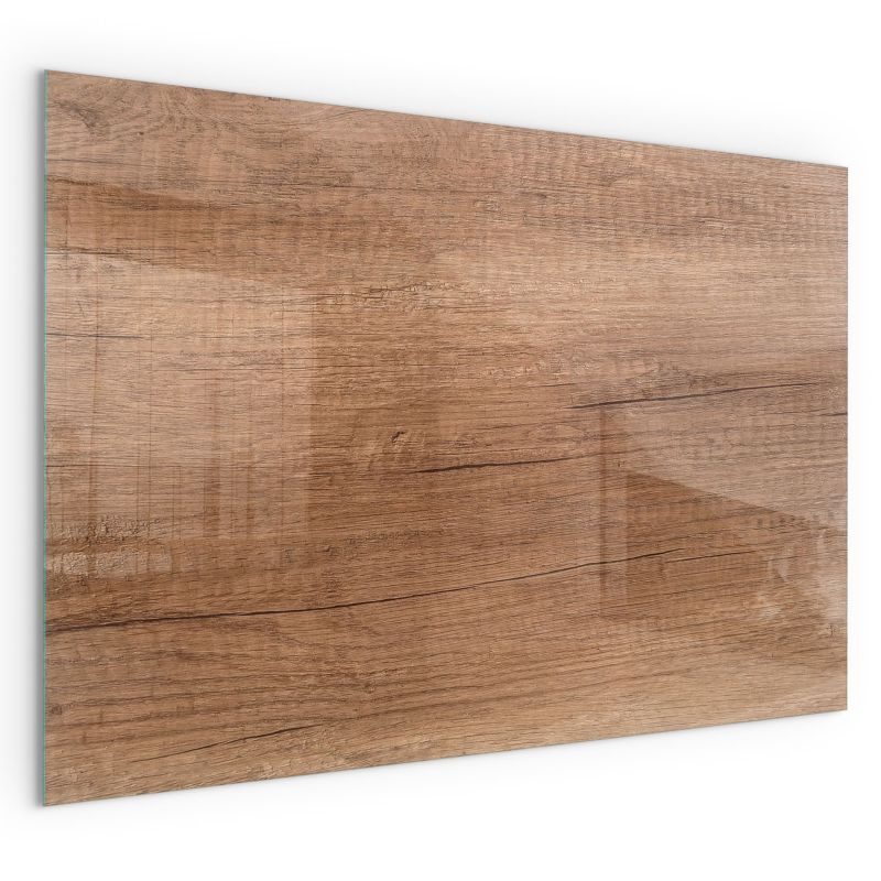 Szklana Podkładka Pod Kominek Prostokąt Wallfluent 120x80 cm Naturalna faktura drewna 1 szt.