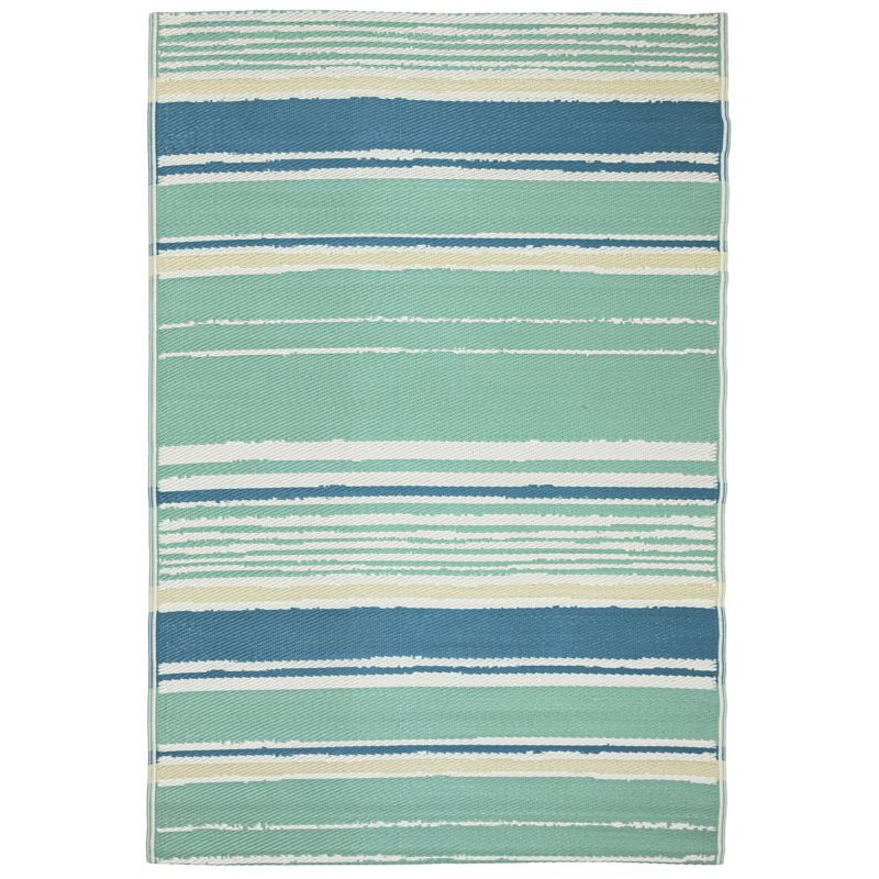 Dywan zewnętrzny 160x220 cm e-floor pasy niebieski 1 szt