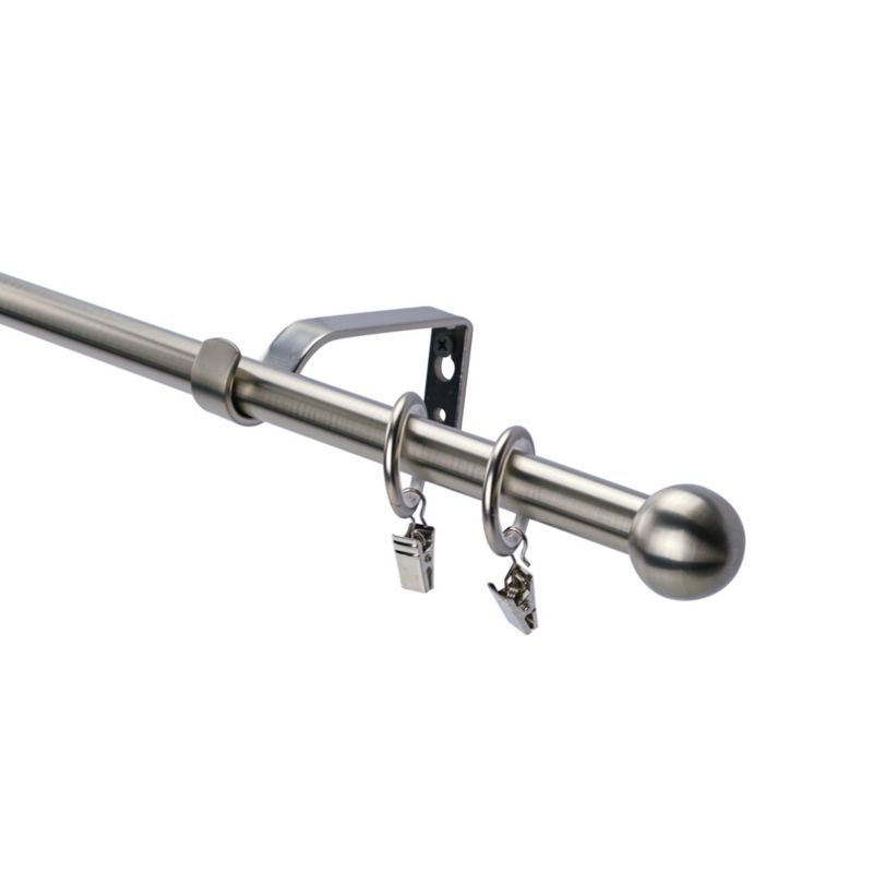 Karnisz kulka pojedynczy 16 mm 200 cm srebrny