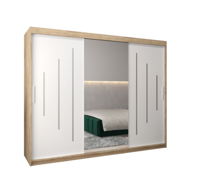 Szafa przesuwna Garderoba Abiks YORK 1 250 sonoma/biały 1 szt.