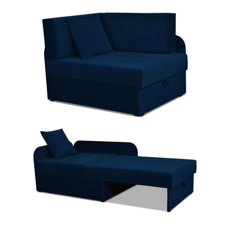 Narożnik dziecięcy rozkładany z pojemnikiem Family Meble Denis Duo granat 1szt