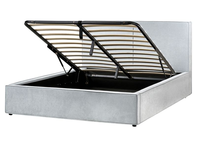 Łóżko z pojemnikiem Moissac 160 x 200 cm Błękitny 1 szt.