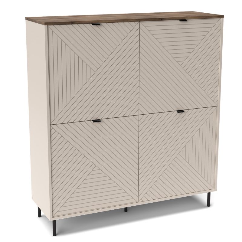 Regał Mebel Elite BLUSH zamknięty Czterodrzwiowy Kaszmir/ Dąb Castello 1 szt