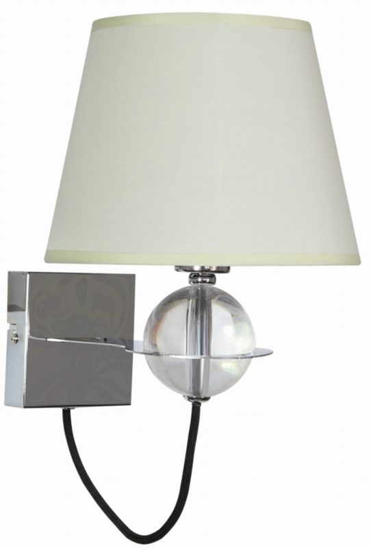 Kinkiet ścienny Candellux Tesoro biało-chromowany-przezroczysty 1 x E14 x 40W IP20 wym: 33 x 22 x 27 cm - 1 szt.