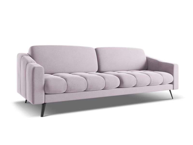 Kanapa 4-osobowa LaMiaSofa ROMA z tkaniny welwetowej 238x95 cm lawendowy 1 szt.