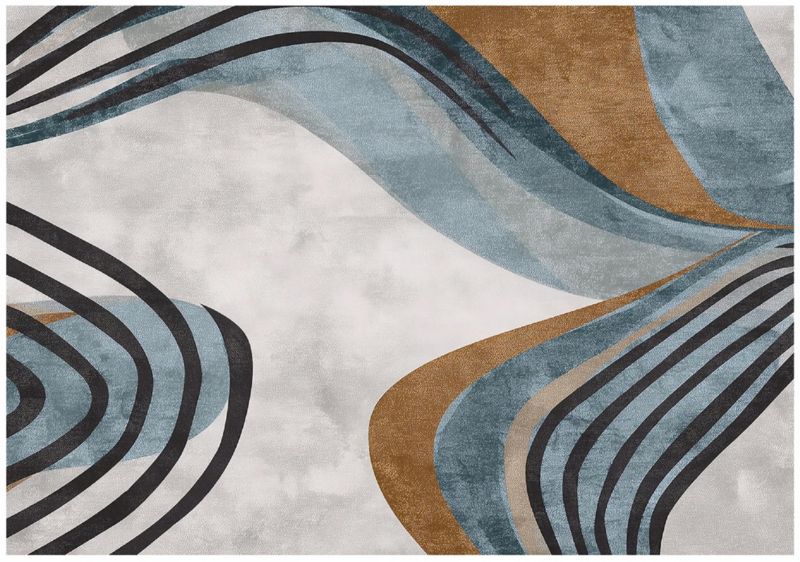 Fototapeta WALLARENA Do Sypialni Salonu Na Flizelinie Art Deco Nowoczesny Abstrakcja Szary 350x250 cm 16085VX7 1 szt.