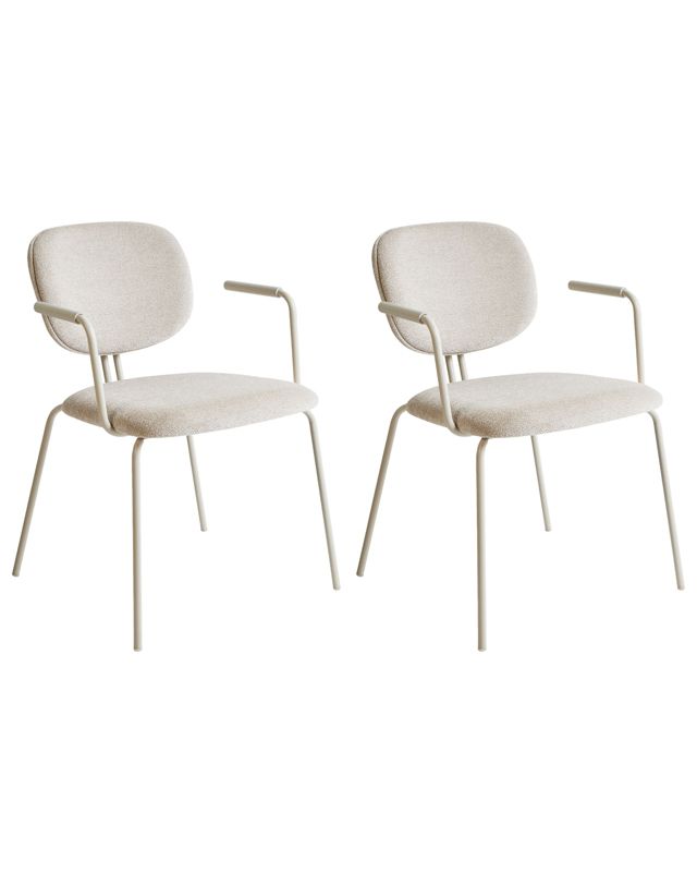 Zestaw 2 krzeseł do jadalni Carille Szenil Jasnobeżowy 1 par.