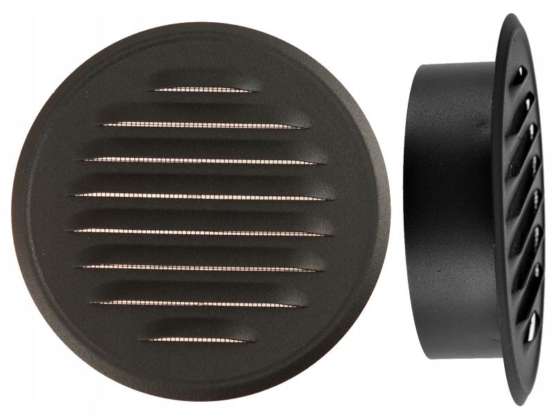 Kratka FEINZ Wentylacyjna Met Z Kołnierzem Fi 100 Czarna 1 szt.