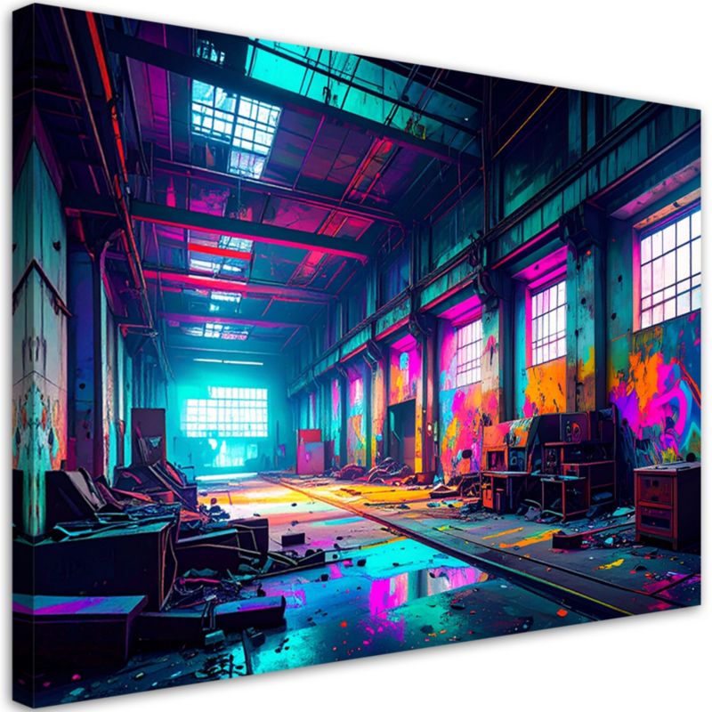 Obraz nowoczesny do salonu biura Feeby Opuszczona Stara Fabryka 60x40cm 1szt