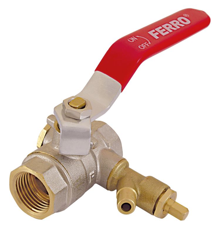 Zawór kulowy Ferro z końcówką na węża rączką nakrętno-nakrętny Normal 12.7 mm 1 szt.