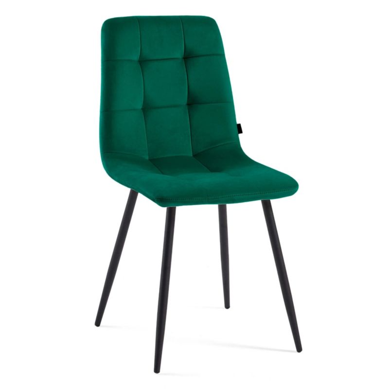 Krzesło tapicerowane MebleMWM DC-6402 welur 56 zielone 1 szt.