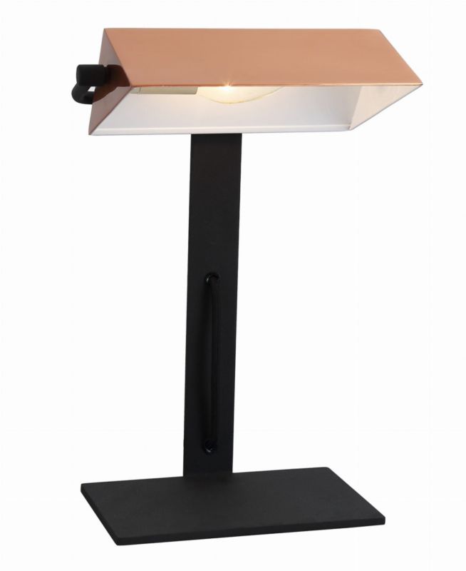 Lampka stołowa Candellux Bankier czarno-beżowa 1 x E14 x 40W IP20 wym: 36 x 24 x 16.5 cm metal - 1 szt.