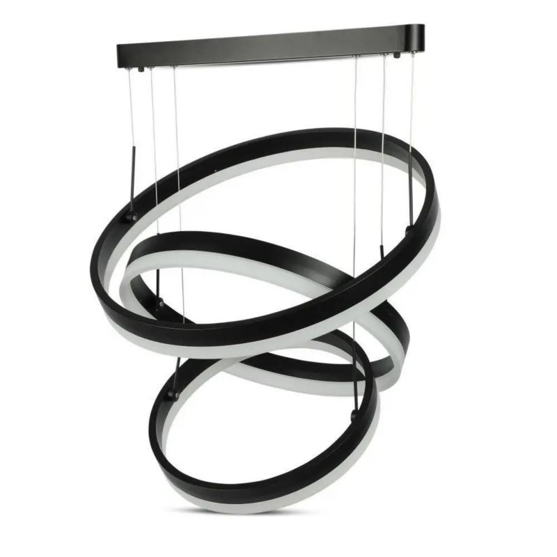 Żyrandol V-TAC Vt-82-3 2939 czarny ring wbudowany LED 86W 1 szt.