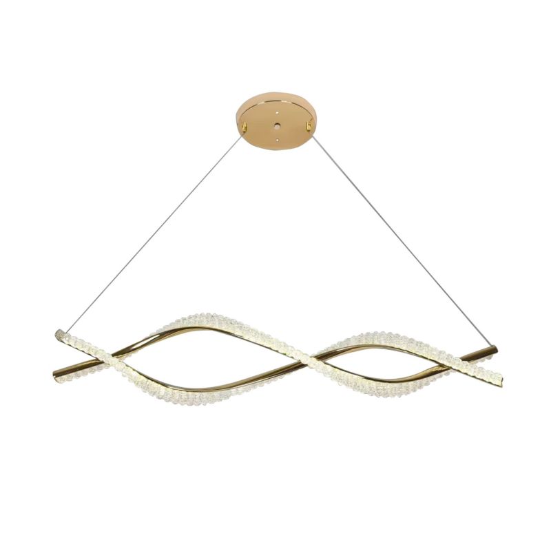 Lampa Sufitowa Wisząca Toolight Led G033-Cp Złoty 1 Szt