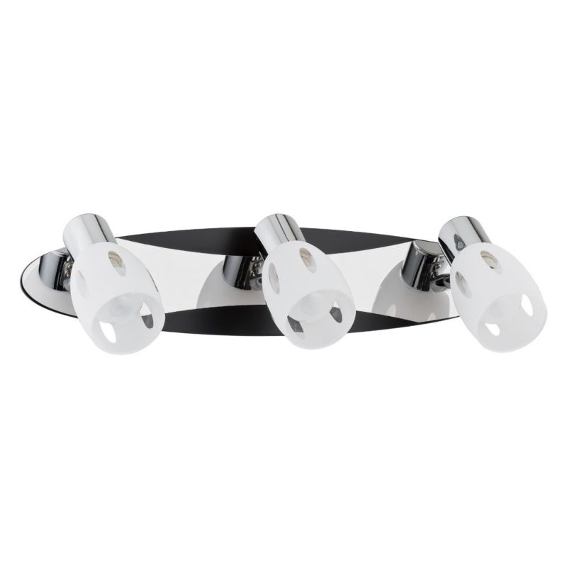 Kinkiet ścienny Alfa Albedo chromowany biały-czarny 3 x E14 x 10W IP20 wym: 13 x 42 x 13 cm - 1 szt.