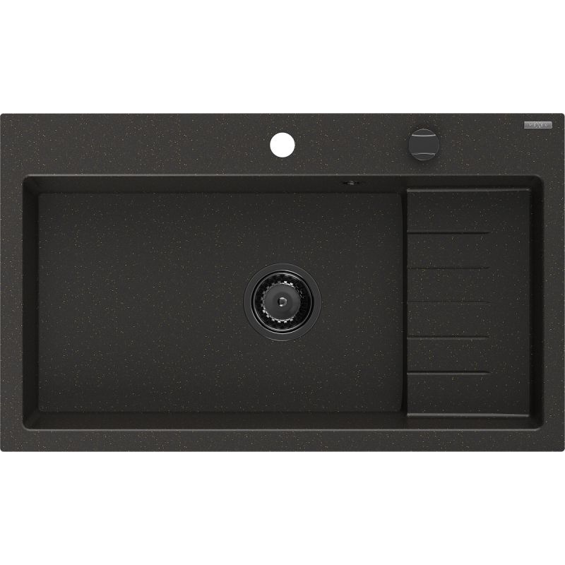 Zlewozmywak wpuszczany Mexen Omar 1-komorowy szary 800x480 mm - 6520801005-71-B 1 szt.