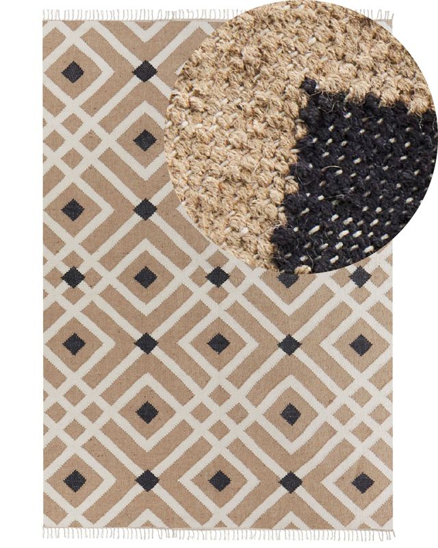 Dywan z juty 160 x 230 cm beżowy Esencik 1 szt.