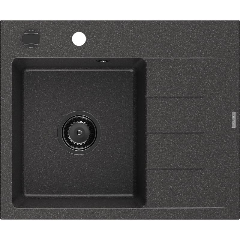 Zlewozmywak wpuszczany Mexen Ben 1-komorowy czarny nakrapiany 600x500 mm - 6522605000-76 1 szt.
