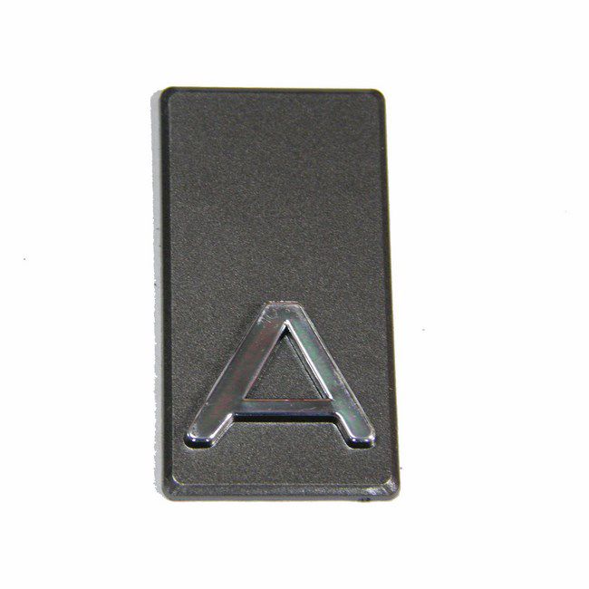 Litera A samoprzylepna z PCV 2,5 x 4,7 cm grafitowa