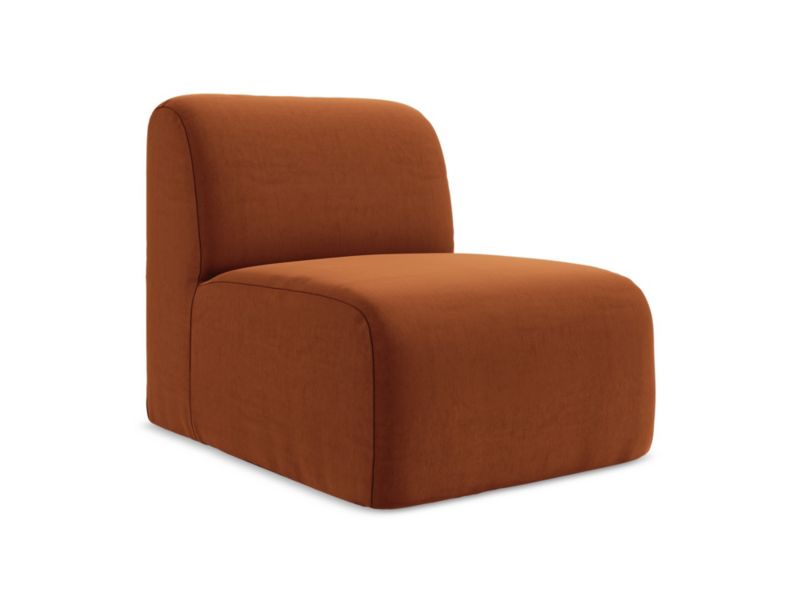 Moduł LaMiaSofa CERVO z tkaniny welwetowej 70x94 cm terakota 1 szt.