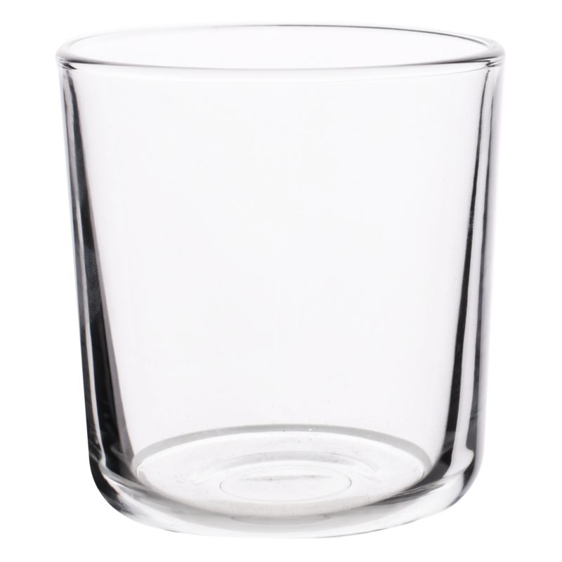 Swiecznik 8 x 8 cm okrągły szkło transparentny