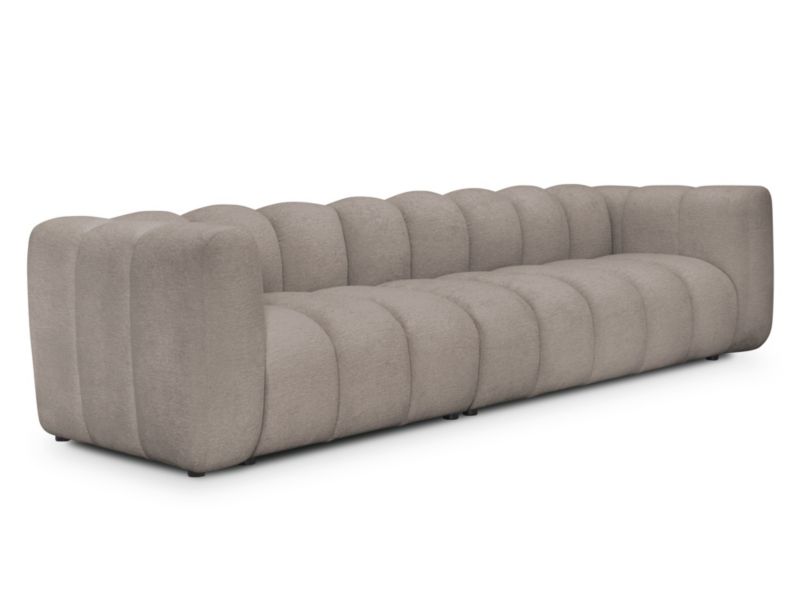 5-osobowa kanapa modułowa LaMiaSofa NAPOLI z tkaniny szenilowej 289x89 cm beżowy 1 szt.