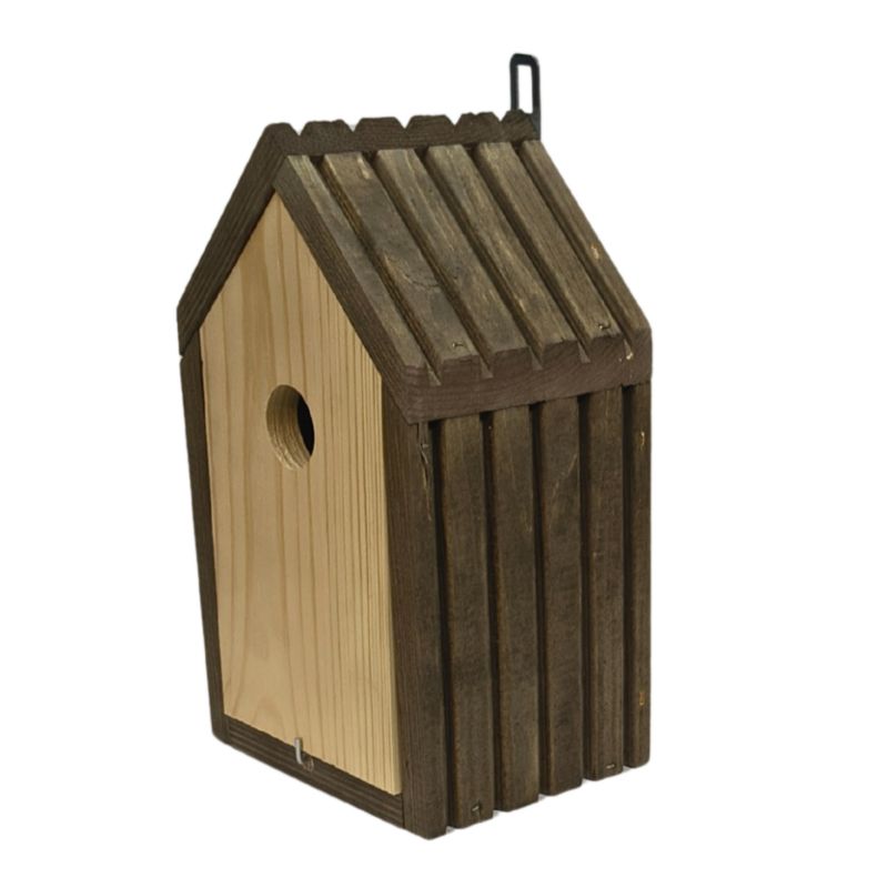 Budka lęgowa dla ptaków MODO24 wlot 2,8 cm impregnowana brązowo-naturalne drewno 1 szt.