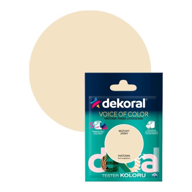 Tester farby kolorowej Dekoral Voice of Color beżowy jasny 0,05 l