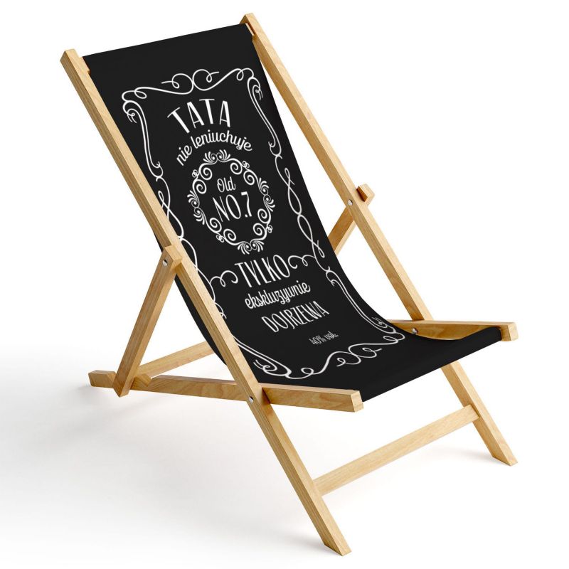 Leżak ogrodowy Ferocity drewniany składany Tata nie leniuchuje 1 szt.