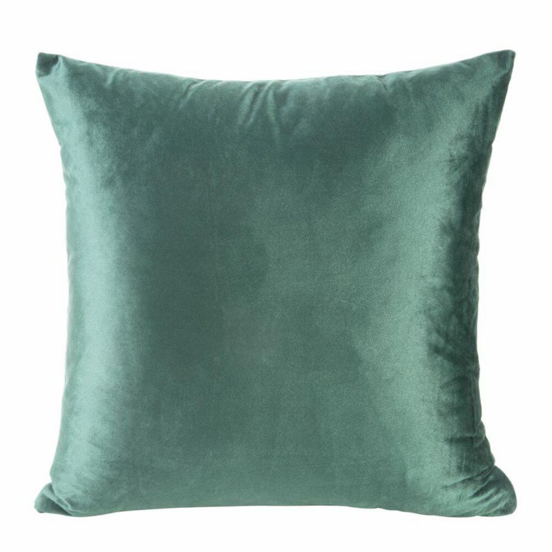 Poszewka Melanie Eurofirany dekoracyjna na poduszkę 40x40 cm Zielona Welwetowa 1 szt.
