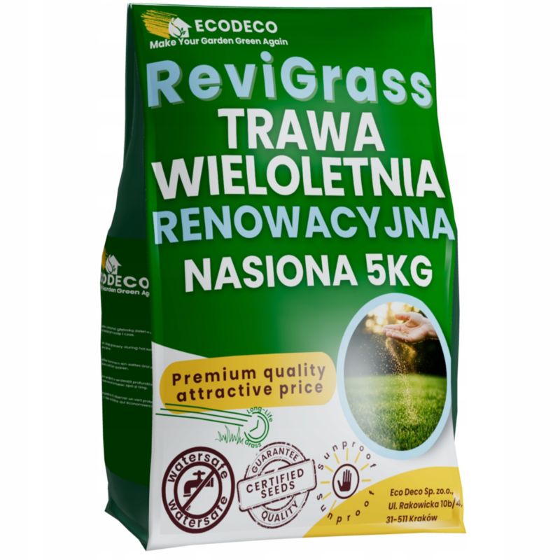 Trawa Renowacyjna Eco Deco 5 kg wieloletnia samozagęszczająca odporna na deptanie 1 szt.