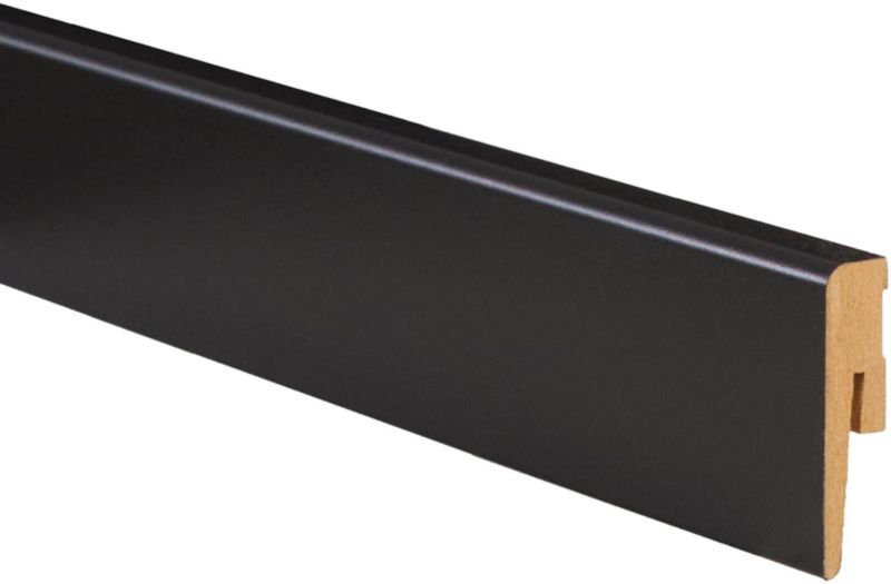 Listwa przypodłogowa MDF Foge LO9 czarny półmat 60 x 15 x 2400 mm