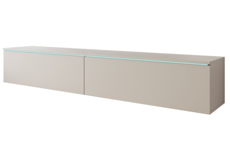 Szafka RTV MINIO go for it DONNA 180 cm kaszmirowy beż z oświetleniem LED, 1 szt.