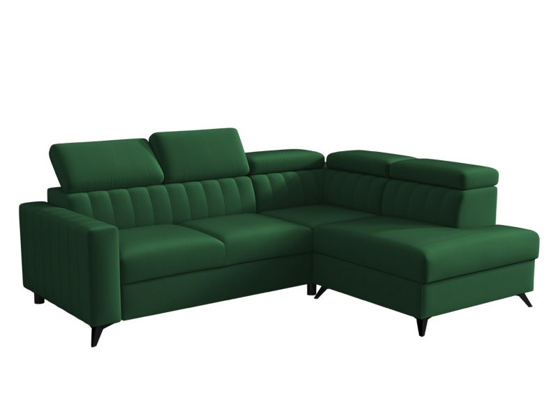 Narożnik z funkcją spania MIRJAN 24 Milano 2RRLXP prawy 2R+R+LXP butelkowa zieleń 1 szt.