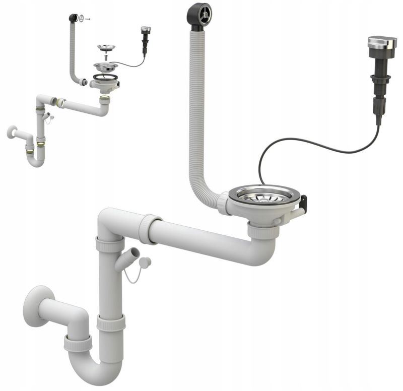 Syfon Automatyczny Granitan Jednokomorowy Przyścienny 1szt.