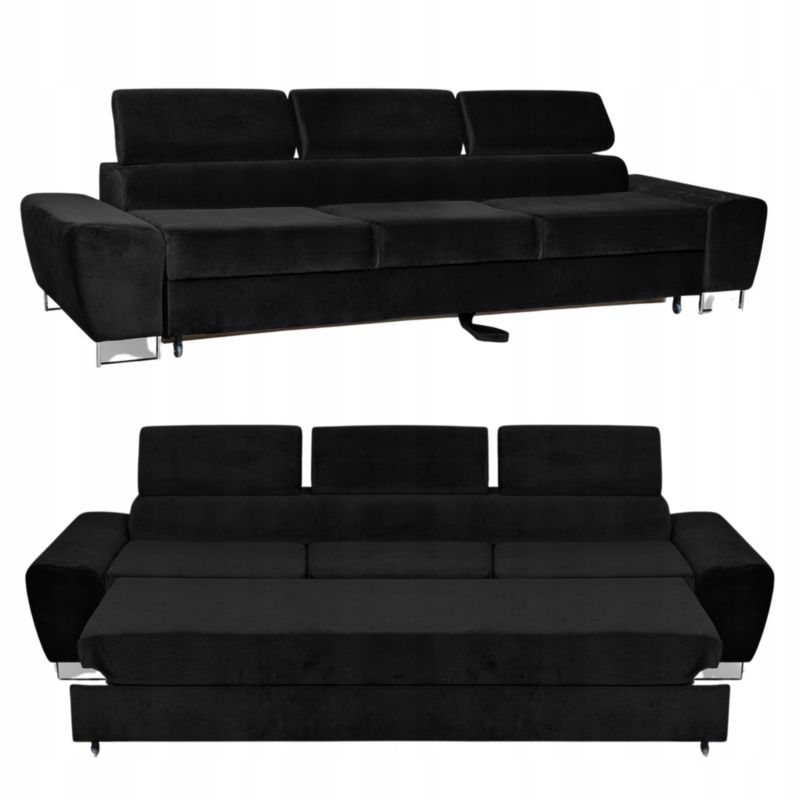 Sofa kanapa do salonu rozkładana Family Meble Bosso czarna 1szt