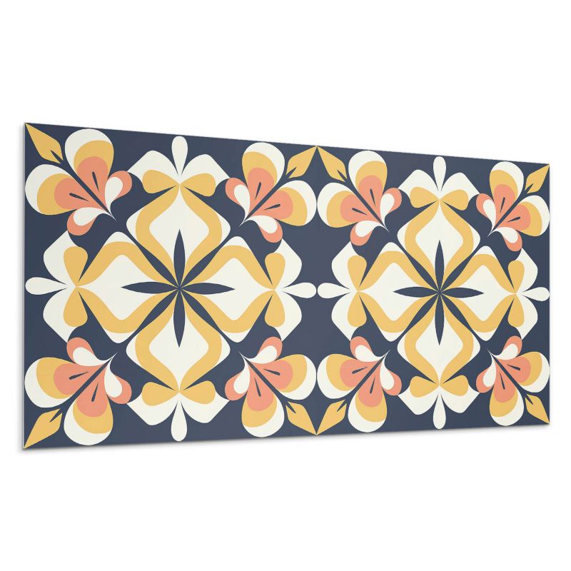 Panel samoprzylepny Wallfluent 120x60 cm Geometria w kwiecistym stylu 1 szt.