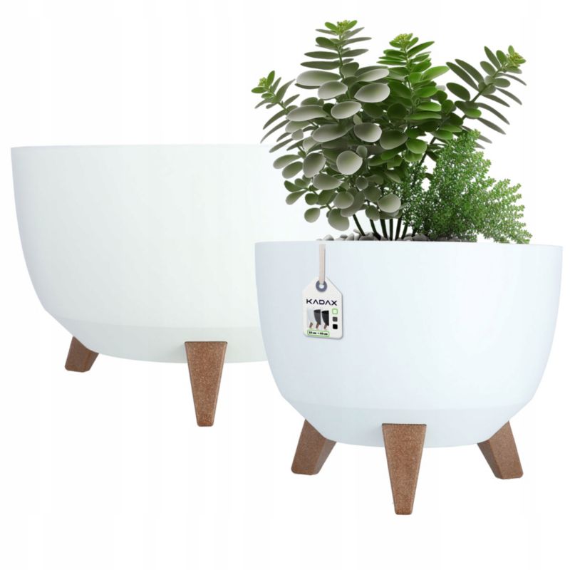 Doniczka KADAX Osłonka misa Wkład 29+40cm Biała 1 szt.