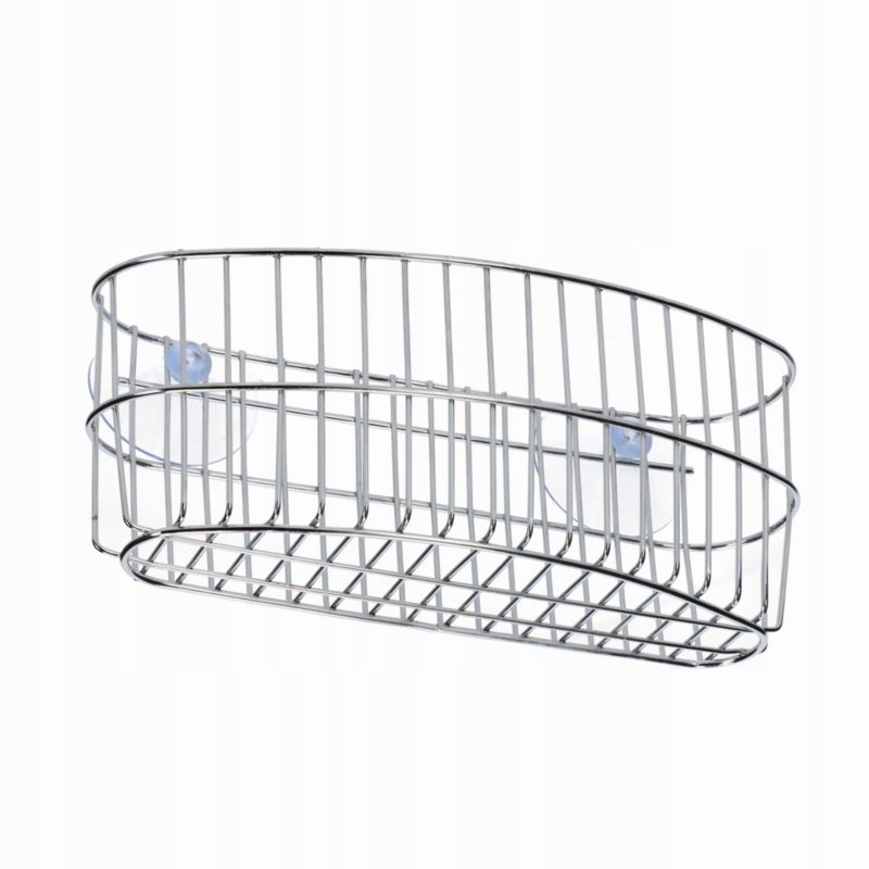 Półka Łazienkowa KADAX Bez Wiercenia Koszyk Z Przyssawkami Pod Prysznic Chrom 1szt.