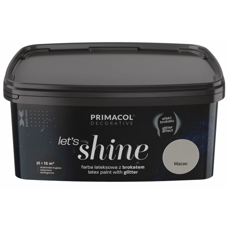 Farba dekoracyjna Primacol Let's Shine Makau jasna brązowa 2 l